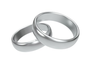 Silver wedding rings