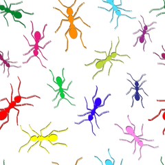 Seamless ant pattern