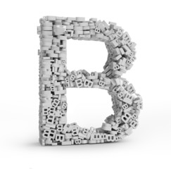letter b made of small letters