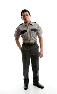 Male worker in uniform