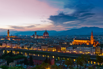 Fototapeta na wymiar Florence skyline at sunset