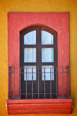 Traditional Mexican window and balcony