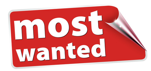 sticker aufkleber button most wanted © GrafKoks