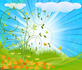 Floral vector background