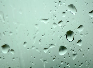 Raindrops on the windshield