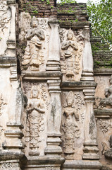 Molded lime art in Thai temple.