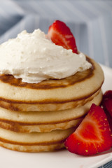 Hotcakes with Whipped Cream