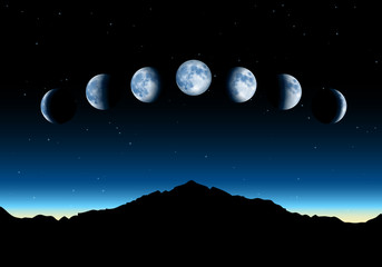 Vector Moon Phases