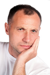 Naklejka premium man on white