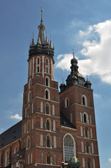 Fototapeta na wymiar The basilica of the Virgin Mary in Crakow - Poland