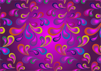 Paisley on a violet background.Wallpaper.