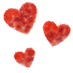 rote Pastellherzen