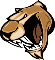 Naklejka premium Cougar Mascot Head Graphic