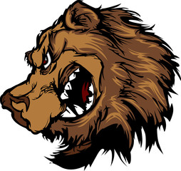 Fototapeta premium Bear Grizzly Mascot Head Cartoon