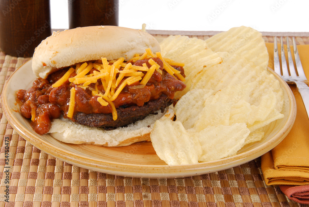 Poster chili burger