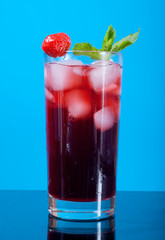 Mojito strawberries  cocktail.