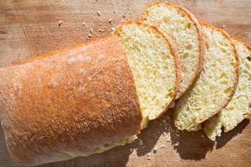 bread on wooden board