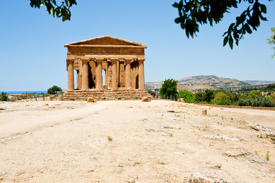 antique Temple of Concordia in Valley of the Temples