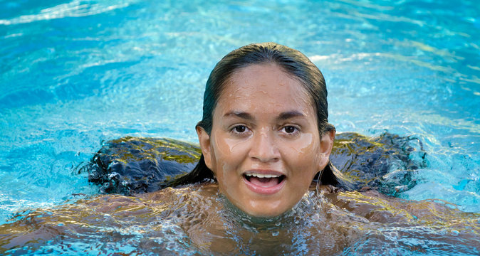 Portrait der Sportschwimmerin