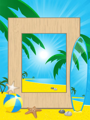 beach holiday picutre frame