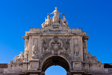 Fototapeta na wymiar Central Lisbon Square Entrance