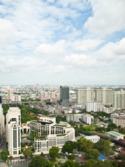 Fototapeta premium View of Bangkok city in the afternoon , Thailand