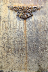 ancient rusty metal bel background
