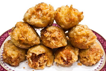 Fried chickens leg.