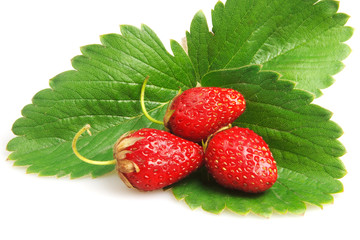 three strawberries