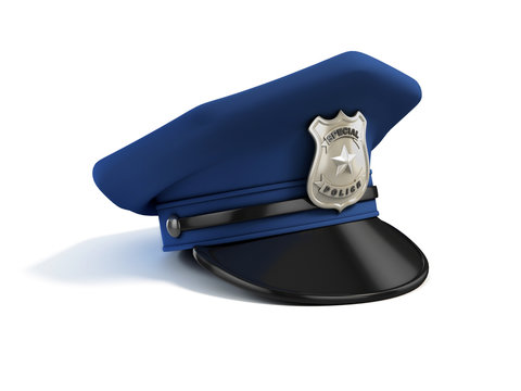police hat 3d illustration