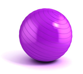 fitness ball isolated on white