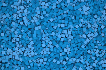 cubes in blue