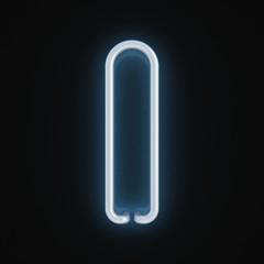 neon font letter i