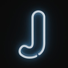 neon font letter j