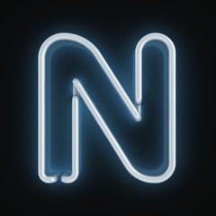 neon font letter n