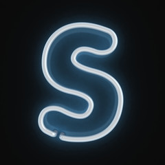 neon font letter s