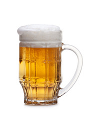 beer into glass