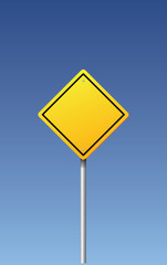 Vector road sign - blank