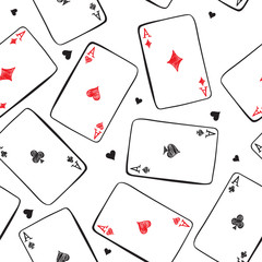 Playing cards. Seamless background.