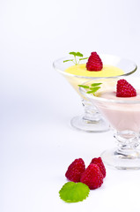 Pudding mit Himbbere