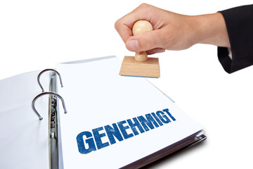 Genehmigt Stempel
