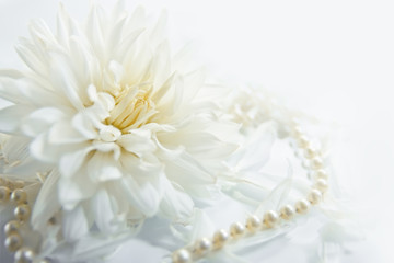 Nice white flower with pearls
