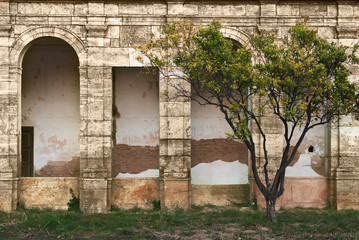 Facade of the Carthusian Charterhouse in El Puig