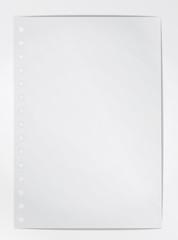 Blank white spiral notebook list