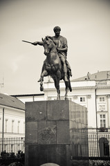 monument of Prince Joseph Poniatowski in Warsaw, Poland