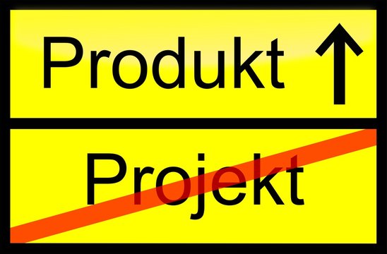 Nach dem Projekt kommt das Produkt
