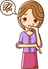 中年女性　悩む