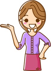 中年女性　案内