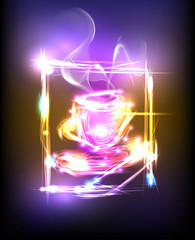 cup of coffee light design