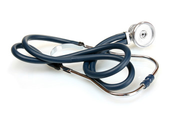 Fototapeta premium Medical stethoscope isolated on white